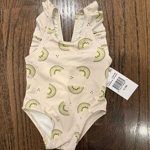 Petite Lem Kiwi Print Baby Swimsuit